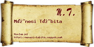 Ménesi Tábita névjegykártya